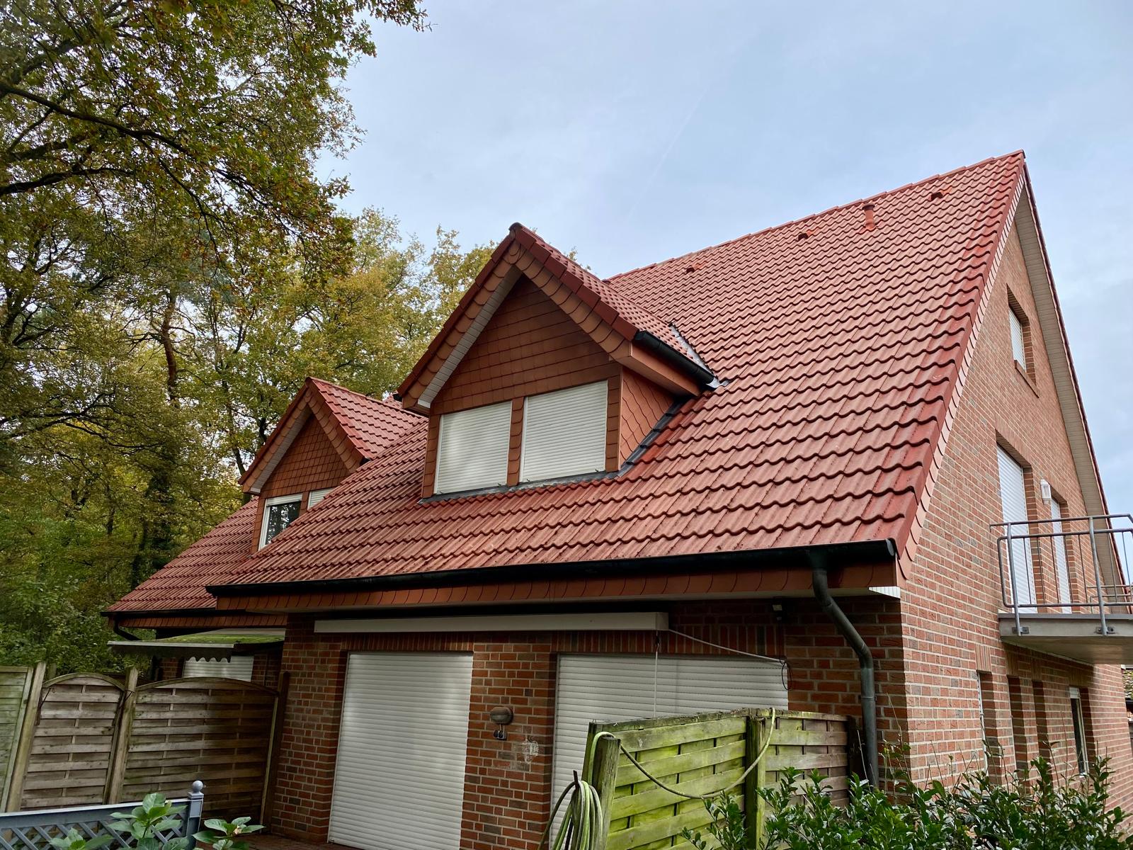 Nach der Reinigung in Schepsdorf: Das Dach ist porentief sauber.